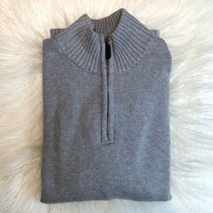 L.L. Bean 1/4 Zip Grey Pull Over